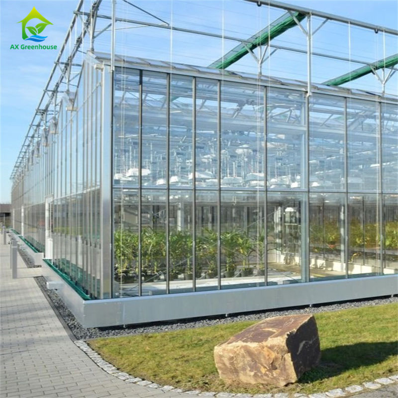 丈夫なガラスポリカーボネート温室の野菜イチゴ栽培設備 - オールインワン温室キット