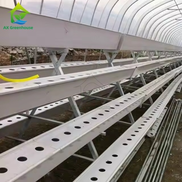 Greenhouse NFT hydroponic syestem soilless cultivation A-Shaped multi-layer PVC nutrient solution vegetable planting