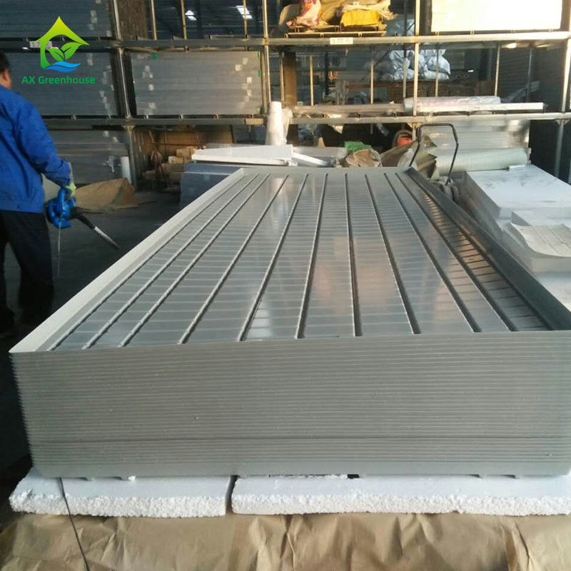 安定したエコフレンドリー温室ローリングベンチ ABSプラスチックシートとカスタマイズ可能なサイズでアルミニウム合金フレーム